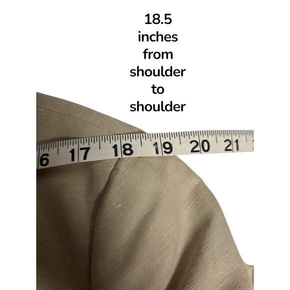 Joe Black Mens Linen Blazer Beige White Fit Two Button Jacket - Picture 9 of 13